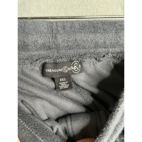 Treasure & Bond Men’s Terry Sweat Shorts Grey Active Casual Cotton Blend Sz 2XL - Picture 7 of 10
